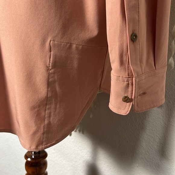 Prana Railay Button Down Long Sleeve Tunic Top Relaxed Fit M - Picture 5 of 15